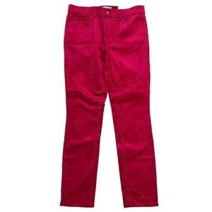 NWT Ann Taylor LOFT Velvet Skinny Pants Sz 28/6 PETITE Fuchsia Pink #285